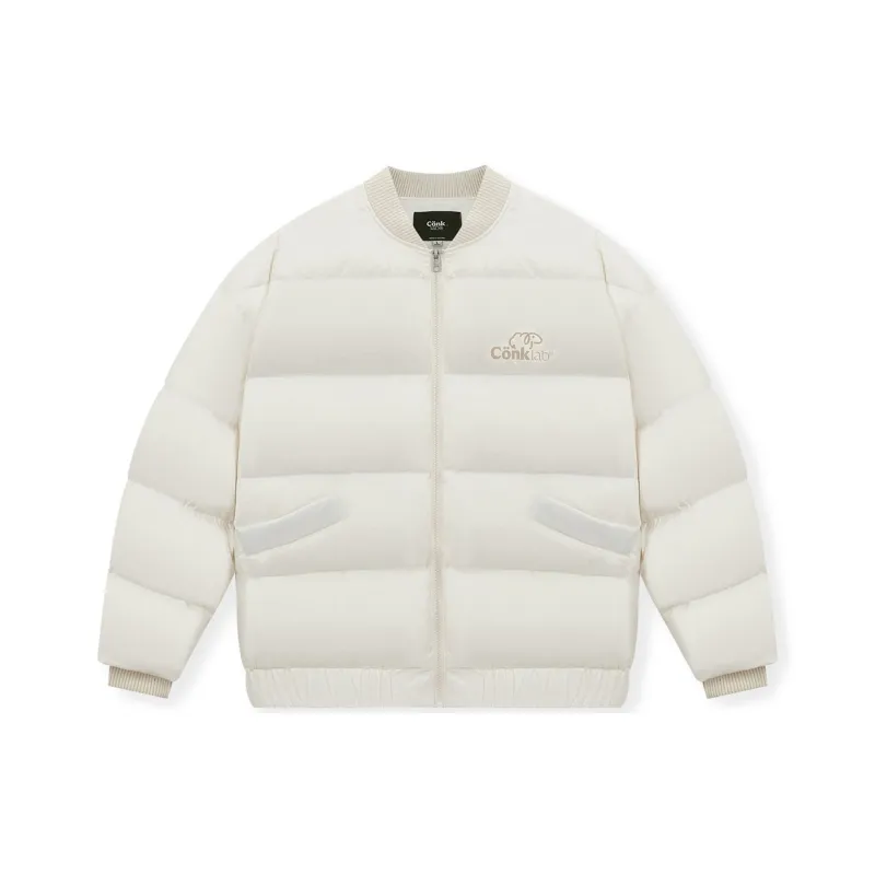 CONKLAB FW22 Letter Solid Color Stand Collar Loose Fit Thickened Down Jacket Unisex-0
