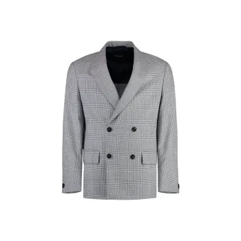 HUGO BOSS Tartan Checked Double Breasted Blazer