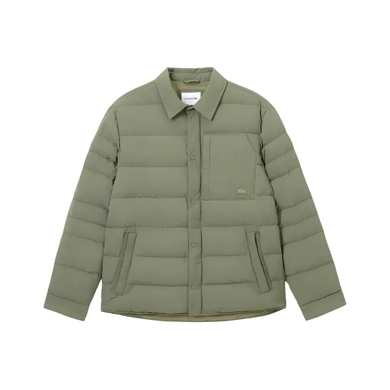 LACOSTE Down Jacket Men's Khaki Green-0