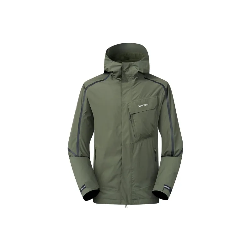 MERRELL Waterproof, Windproof, Breathable, Quick Dry Windbreaker Jacket Men's Army Green-0