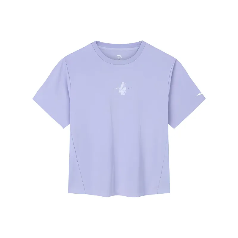 Anta Variety Training Collection Regular T Shirt Women's Shinbei Purple-1