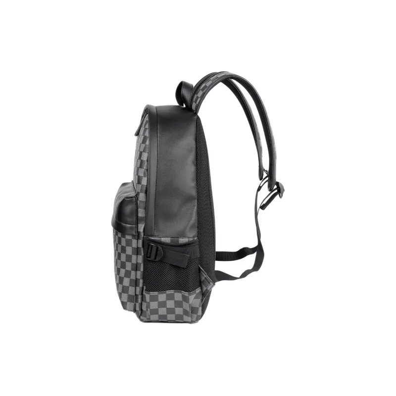 VIHUS PVC Polyvinyl Chloride Backpack Men's Black-2