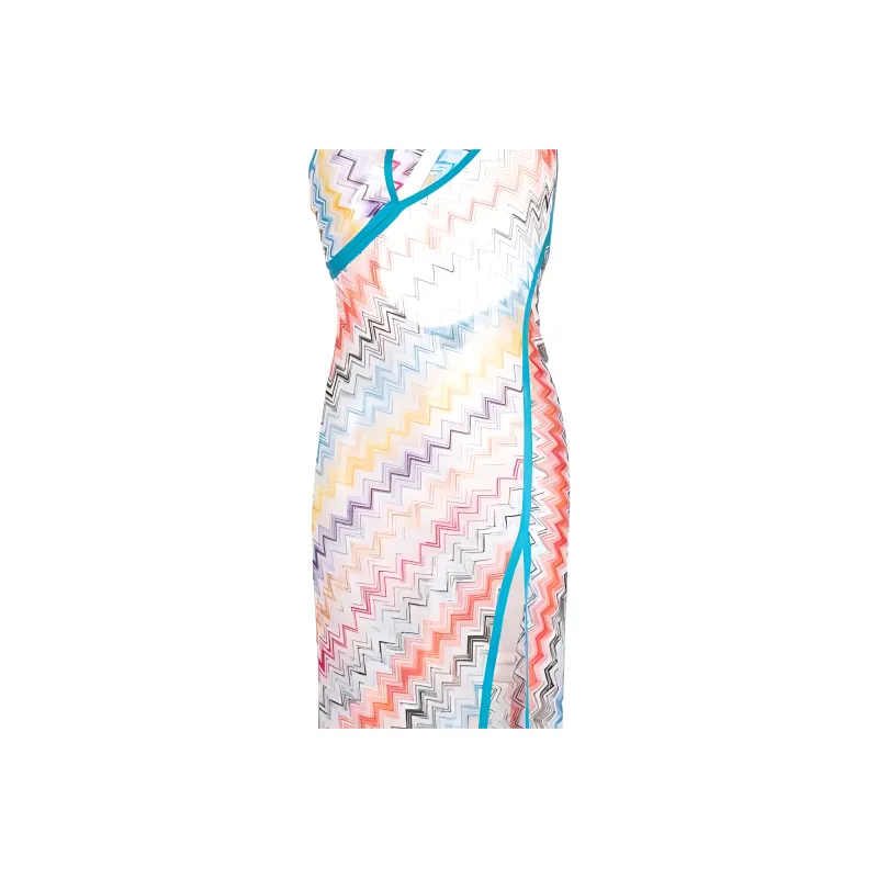 MISSONI Zigzag One-shoulder Beach Dress-5