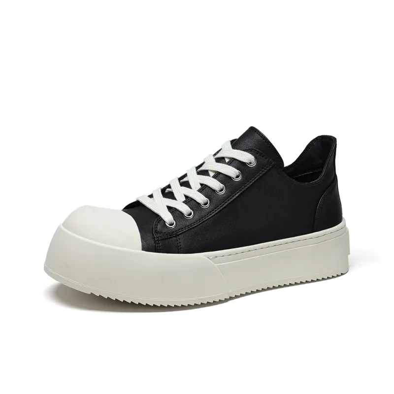 Wolves • Family QUNLANGSHIJIA Height Increasing Platform, Low Top Skateboard Shoes Men's Black-0