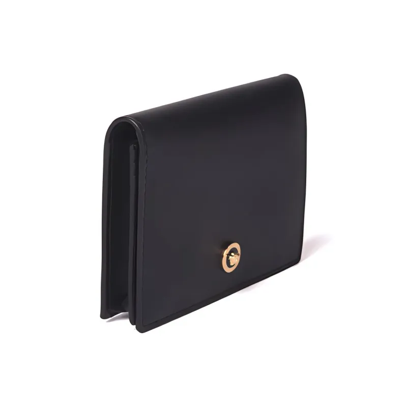 FANSIZHE Leather Card Holder Unisex Black-1