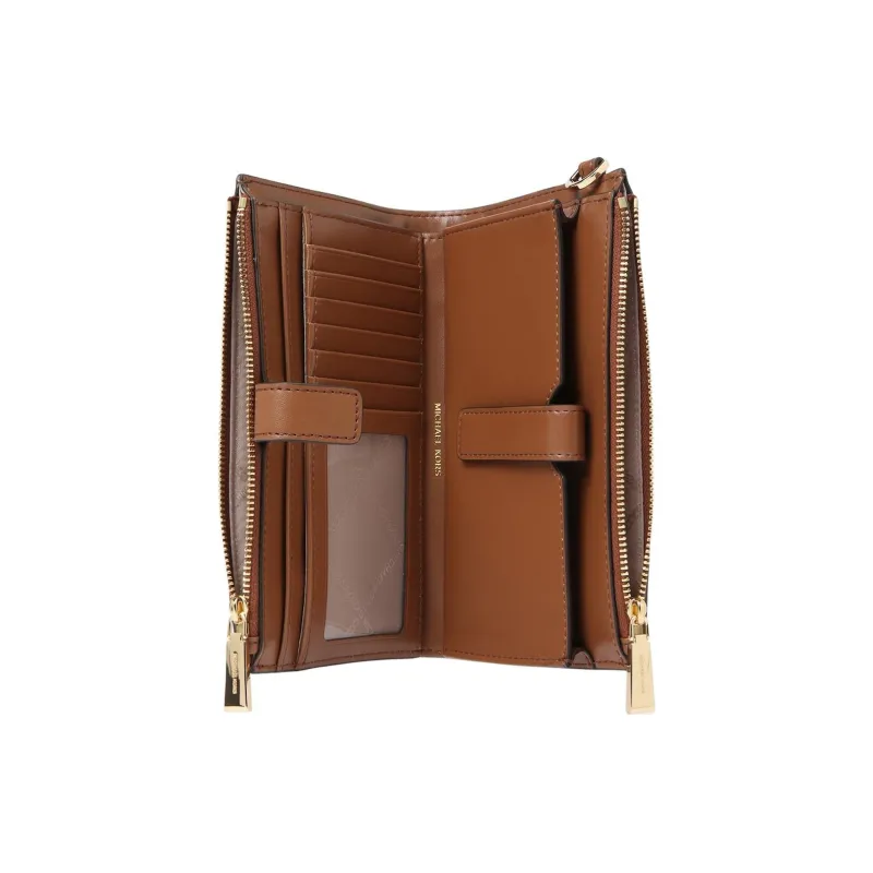 MICHAEL KORS Adele Leather Wrist Bag Wallet Women's Brown-3