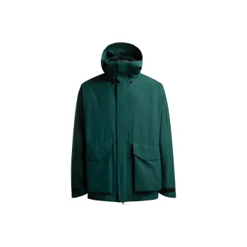 SALOMON Waterproof And Windproof Windbreaker Jacket Men's Jack Pine Green