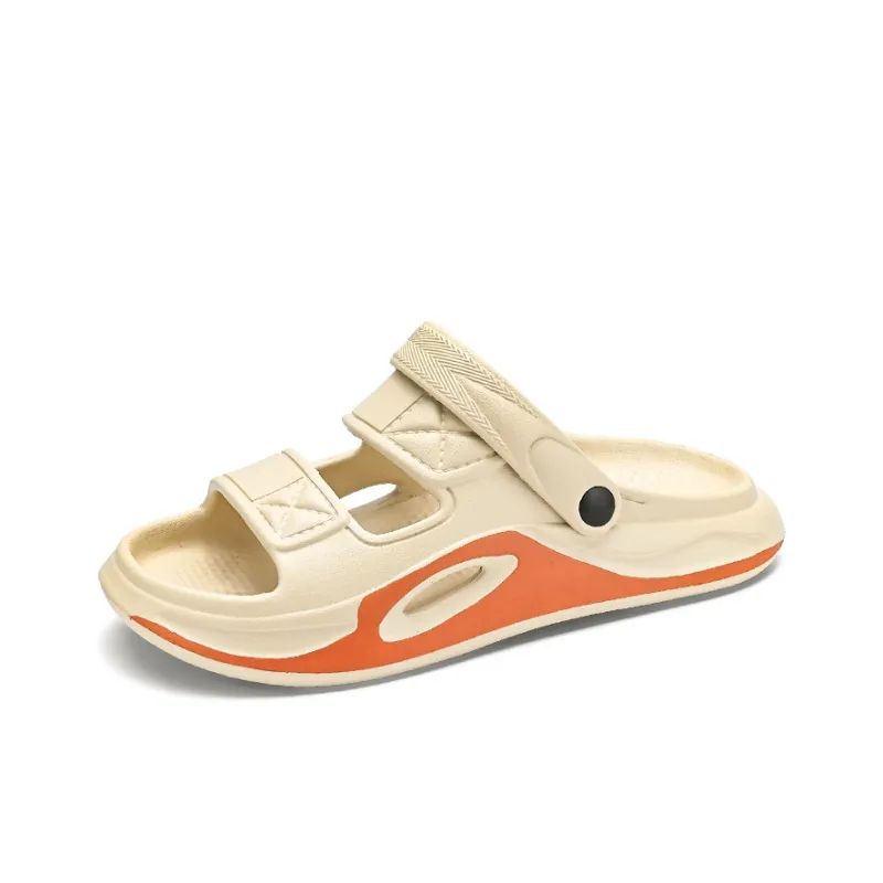 FCMM Beach Sandals Unisex Black/Black Gray Beige Orange/Matcha Green-11