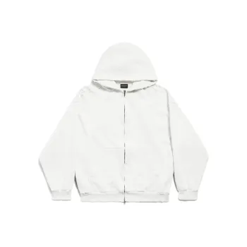 Balenciaga Graphic Printed Zip Up Hoodie