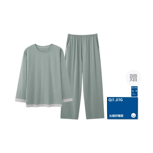 Qin Jing Pajama Set Men's Tea Green