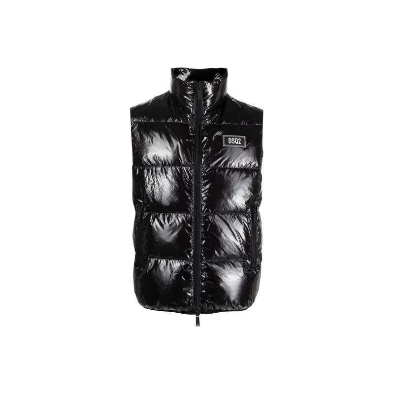 DSQUARED 2 Logo Patch Zipped Padded Gilet-0