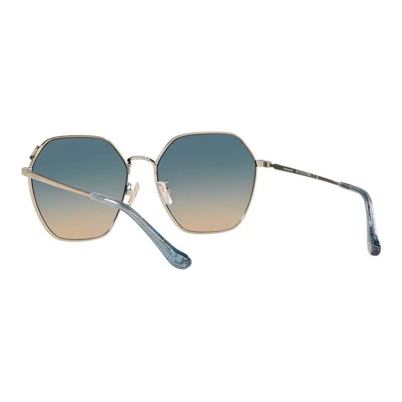 COACH Irregular Shape Sunglasses Women's Gold-4