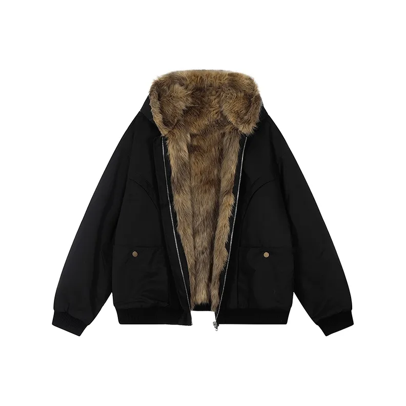 A Chock Jackets Coats Unisex Black-0