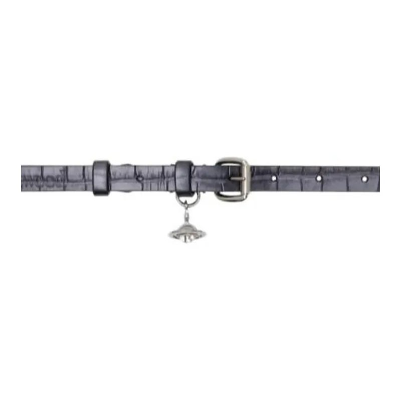 Vivienne Westwood Leather Belts Men's Gray Width 1.3cm-1