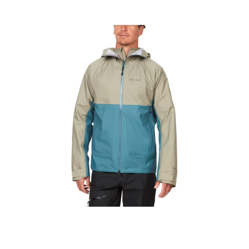 Marmot Waterproof And Windproof Windbreaker Jacket Men's Vetiver/Moon River-0