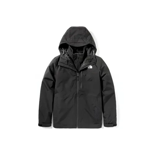 THE NORTH FACE Waterproof And Windproof To Keep Warm Windbreaker Jacket Men's 2 Piece Black