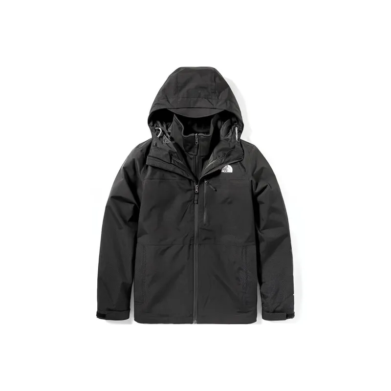 THE NORTH FACE Waterproof And Windproof To Keep Warm Windbreaker Jacket Men's 2 Piece Black-0