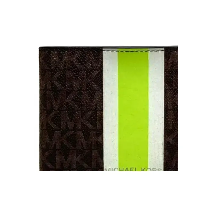 MICHAEL KORS Coated Canvas Wallet Regular Unisex Neon Light-4