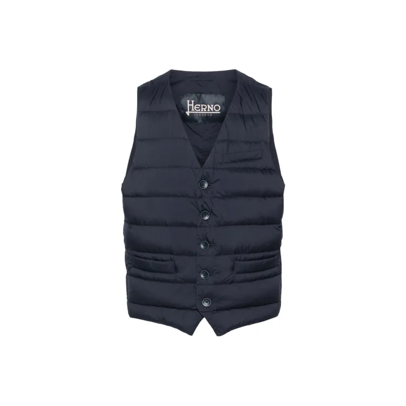 HERNO V-Neck Quilted Gilet-0