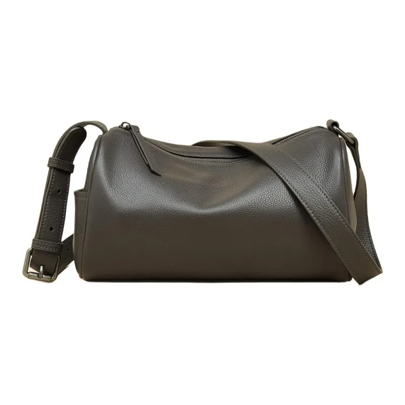 Old Man's Head Top Grain Cow Leather Shoulder Bag Regular Women's Multicolor-0