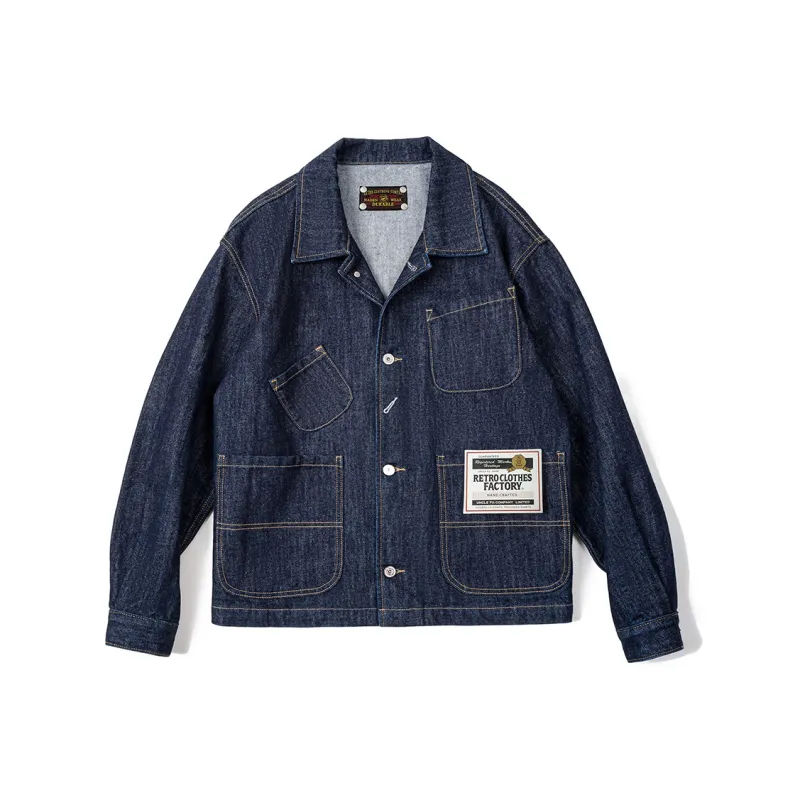 MADEN Jackets Men Denim Blue-0