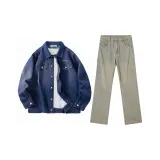 Dark Blue Top+811-740 Yellow Mud Pants
