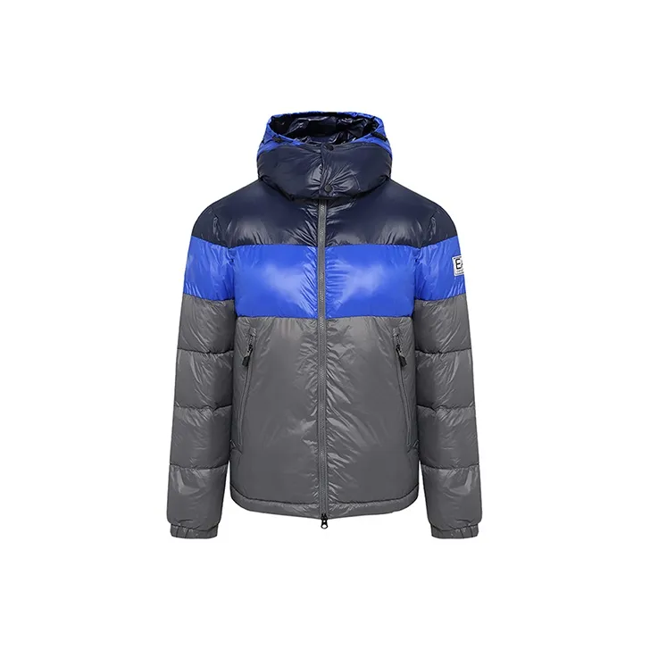 EMPORIO ARMANI EA7 Puffer Jacket Men's Gray & Blue-0