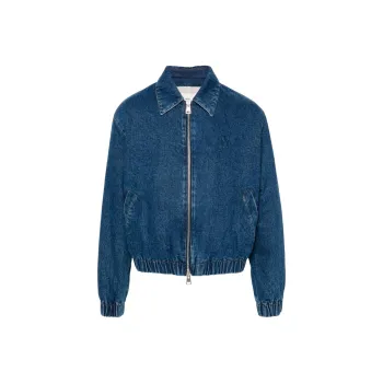 AMIPARIS Paris Ami De Coeur Zipped Denim Jacket