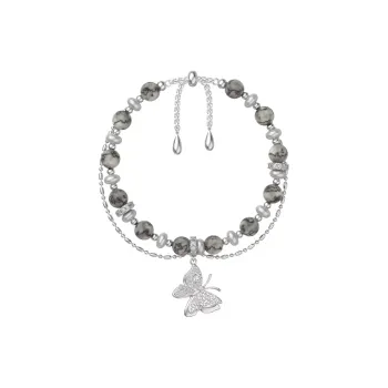 GOOGMO Rhodium plated Copper Bracelets Women's