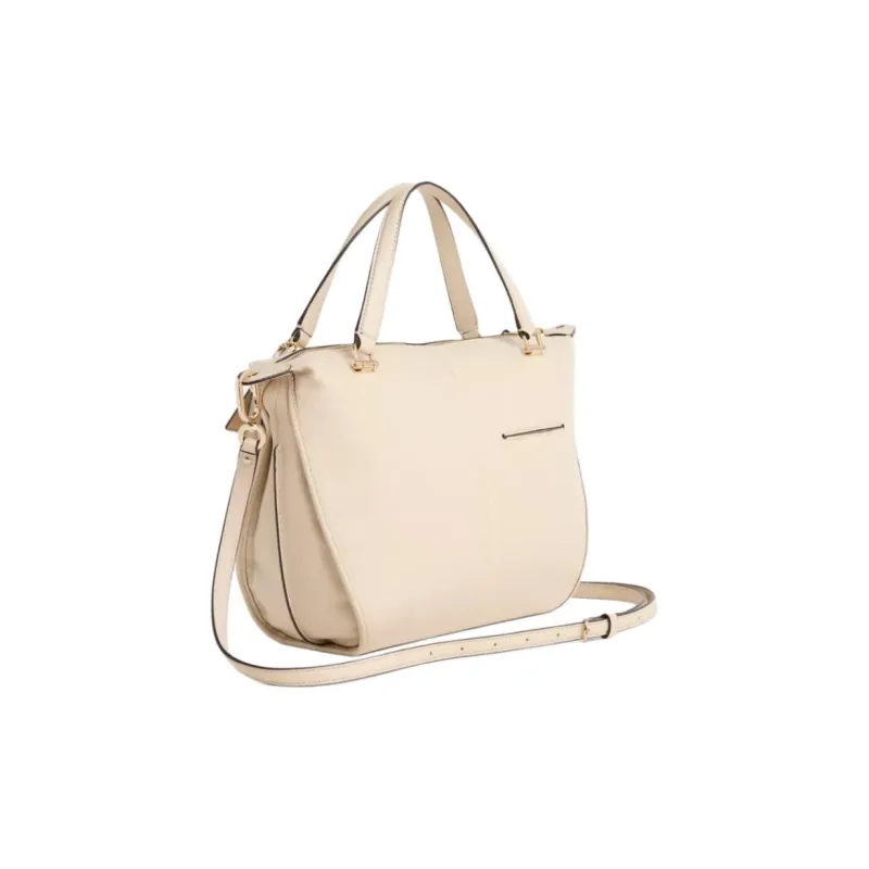 COACH SATCHEL Leather One Shoulder Handbag Large Size Women's Gold & Milk-1