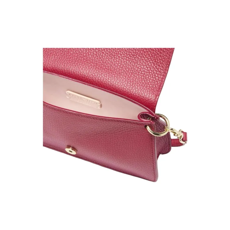 COCCINELLE C me Grain Cow Leather Shoulder Bag Women's Red-3