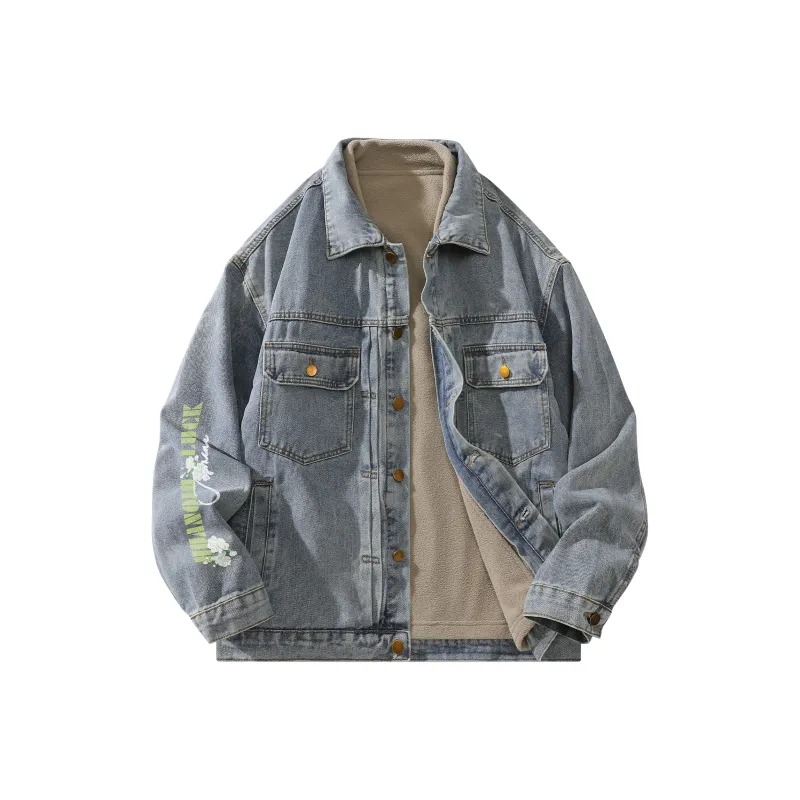 HUANQIU Denim Jackets Unisex-25