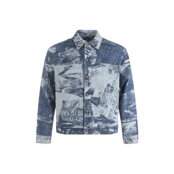 VERSACE JEANS COUTURE Magazine print Denim Jacket