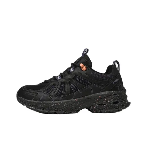 TOREAD Trekking Shoes/Hiking Shoes Warm Breathable Low Top Outdoor Shoes Women's Black Fluorescent Orange