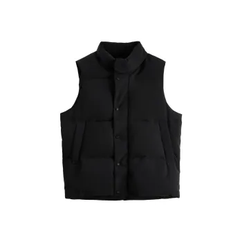 CAMEL Windproof Insulated Duck Down Stand Collar Down Jacket Vest Men's