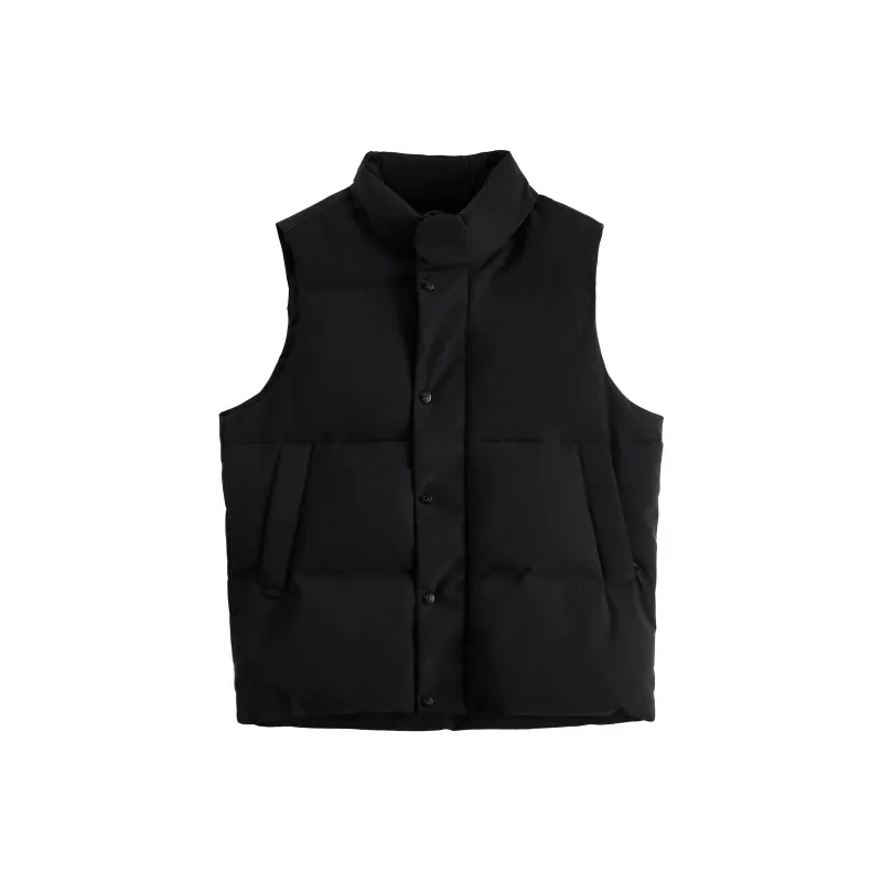 CAMEL Windproof Insulated Duck Down Stand Collar Down Jacket Vest Men's-0