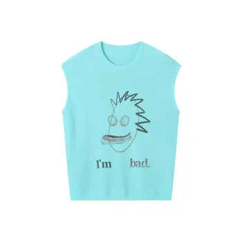 WULISHAONIAN Vest Unisex Vivid Blue