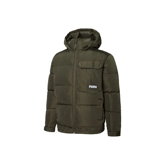 PUMA Down Jackets Men Olive-0