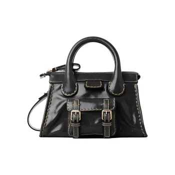 Chloe Edith Calfskin Shoulder Bag Crossbody Bag Handbag Mini Women's Black