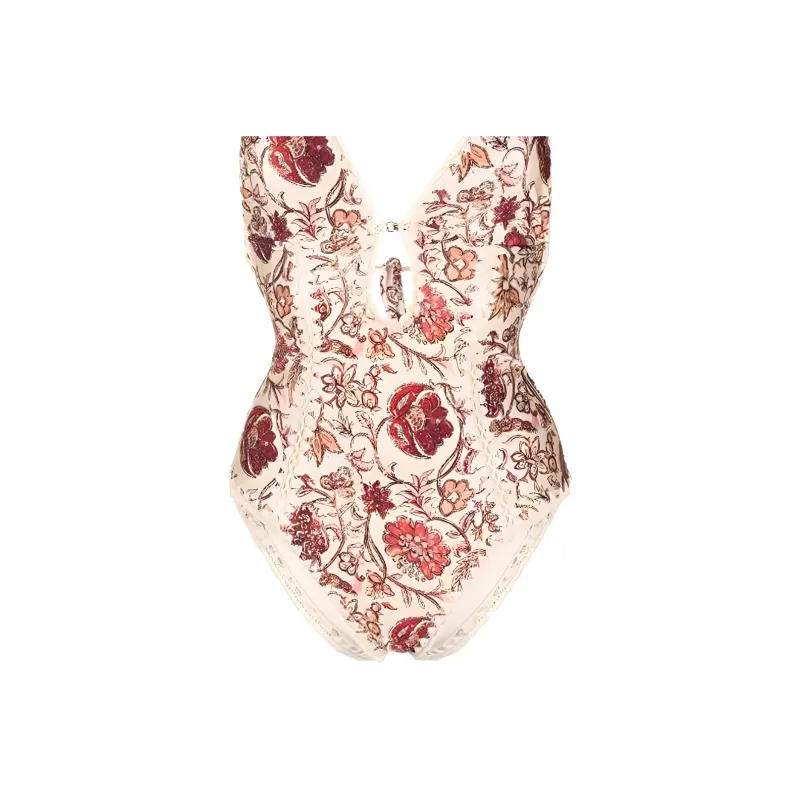 Zimmermann Paisley print Halterneck Swimsuit-3