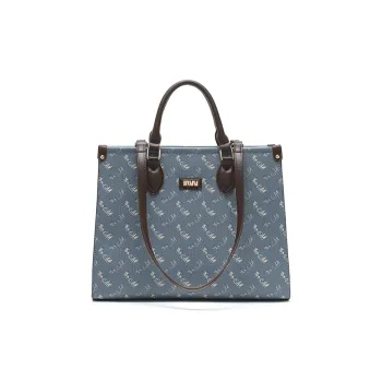 SEPTWOLVES PVC & PU Tote One Shoulder Handbag Regular Women's Blue