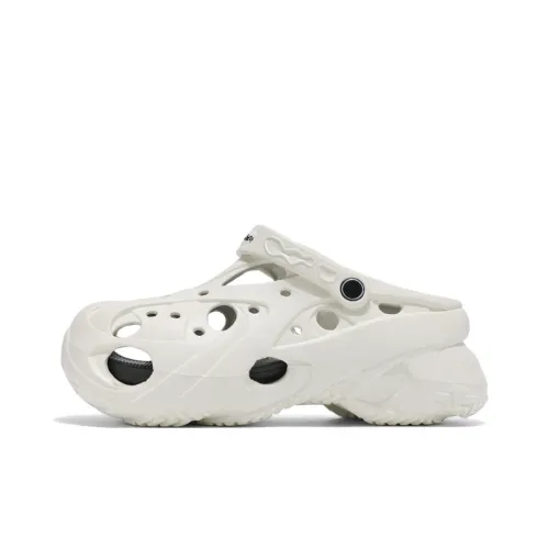 PEAK Pole Hole Shoes Clogs Mens Super Light White Dark Blue