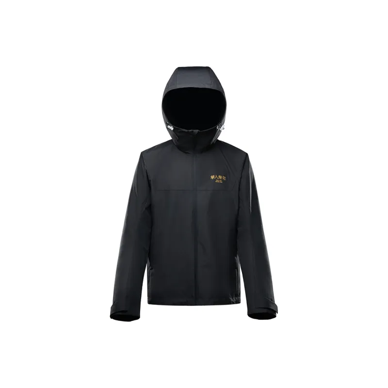 OCCUPY Classic Logo Windbreaker Jackets Unisex Pure Black-0