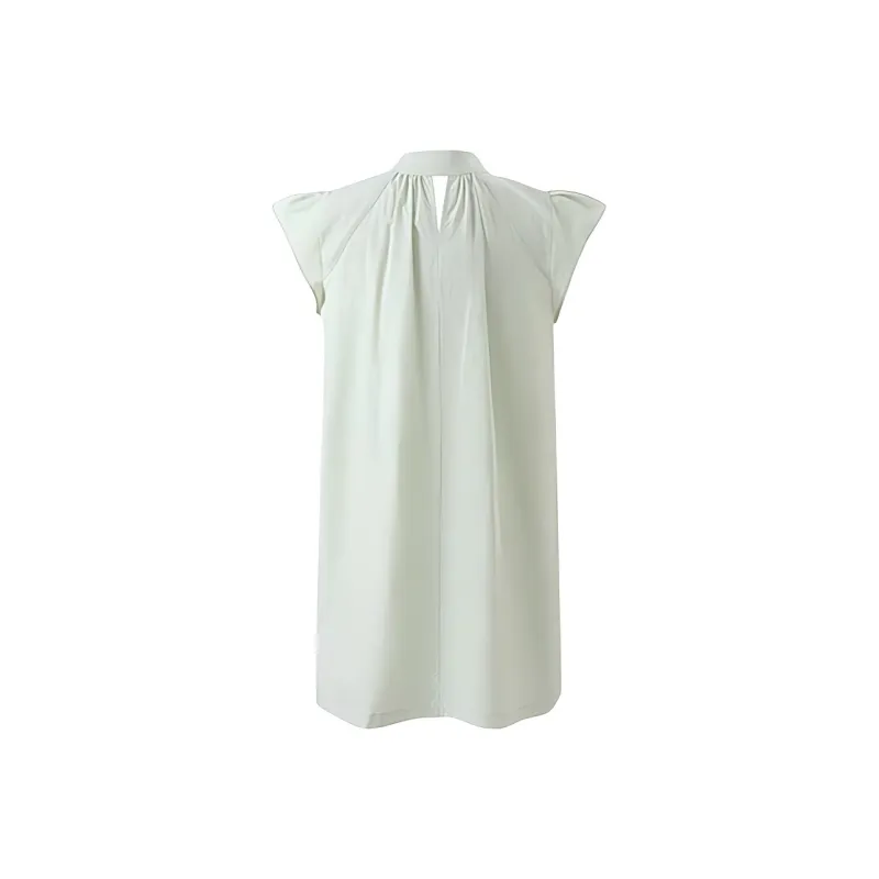 DOKZB Short Sleeved Dress Women's Mint Green-1