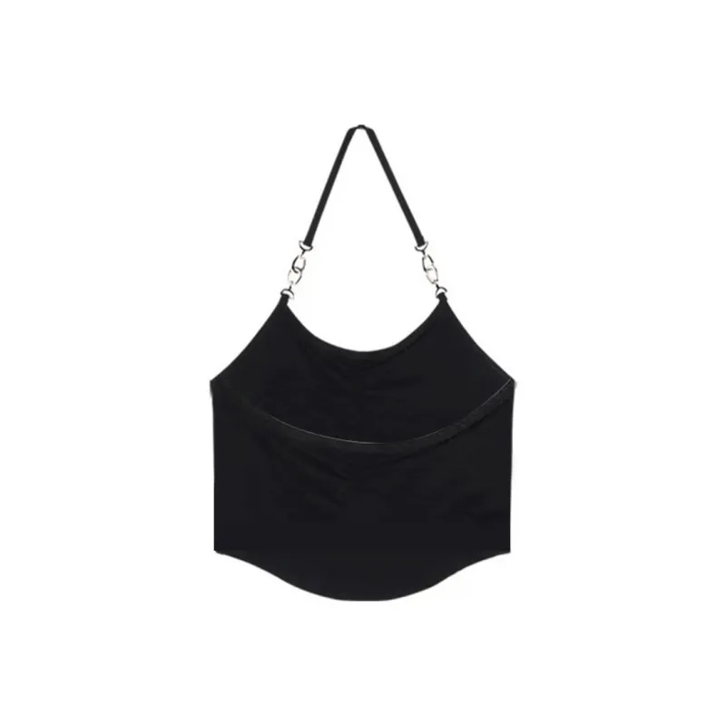 FOCOS STUDIO Camisole Women's Black+Pink Letter Print-1