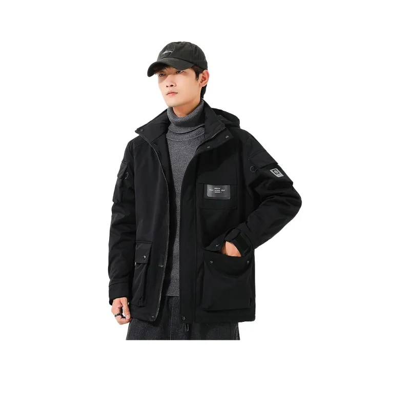 33TH Jackets Coats Unisex White Thickened-5