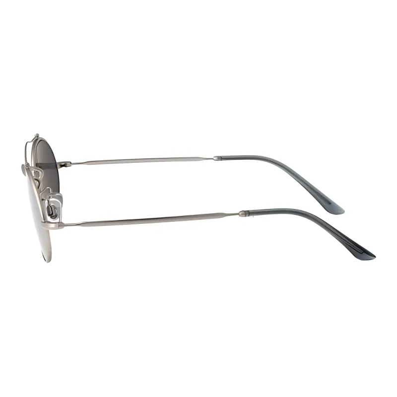 GIORGIO ARMANI Metal Aviator Sunglasses Men's Silver-3