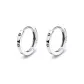 Plain hoop earrings in silver