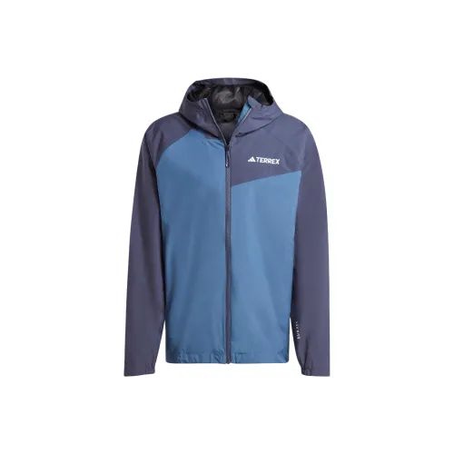 Adidas ULT Water Resistant Windproof And Rainproof Windbreaker Jacket Men's Wonder Asphalt Gray