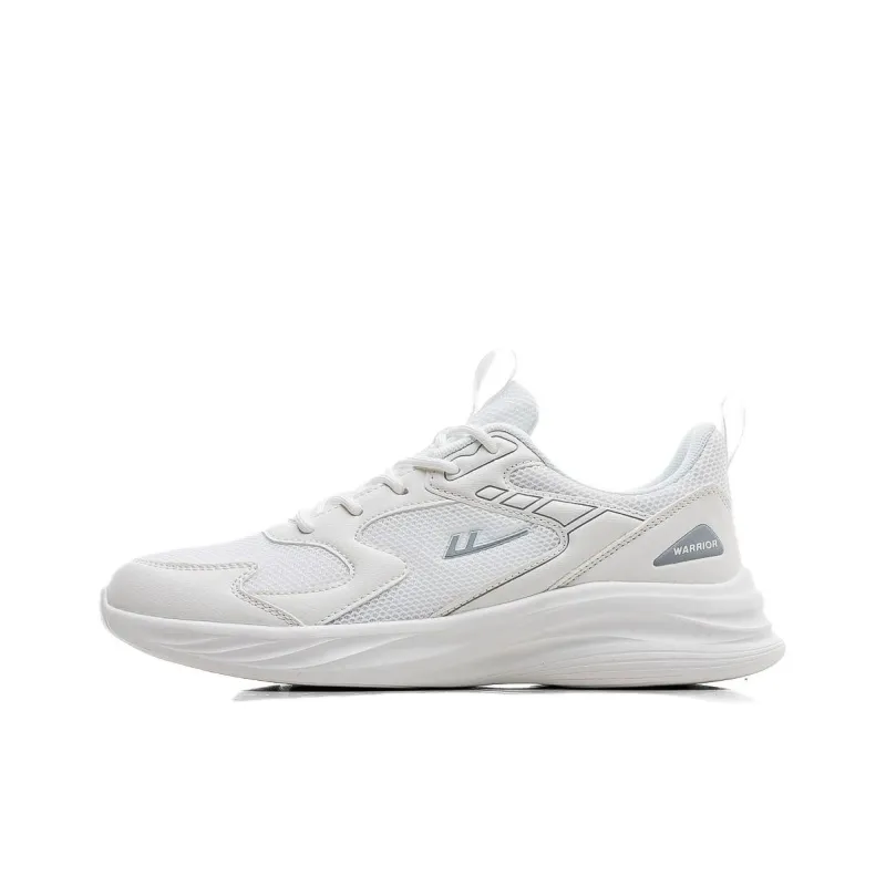 Warrior Anti Slip And Wear Resistant Height Increasing Low Top Casual Running Shoes Unisex White-0